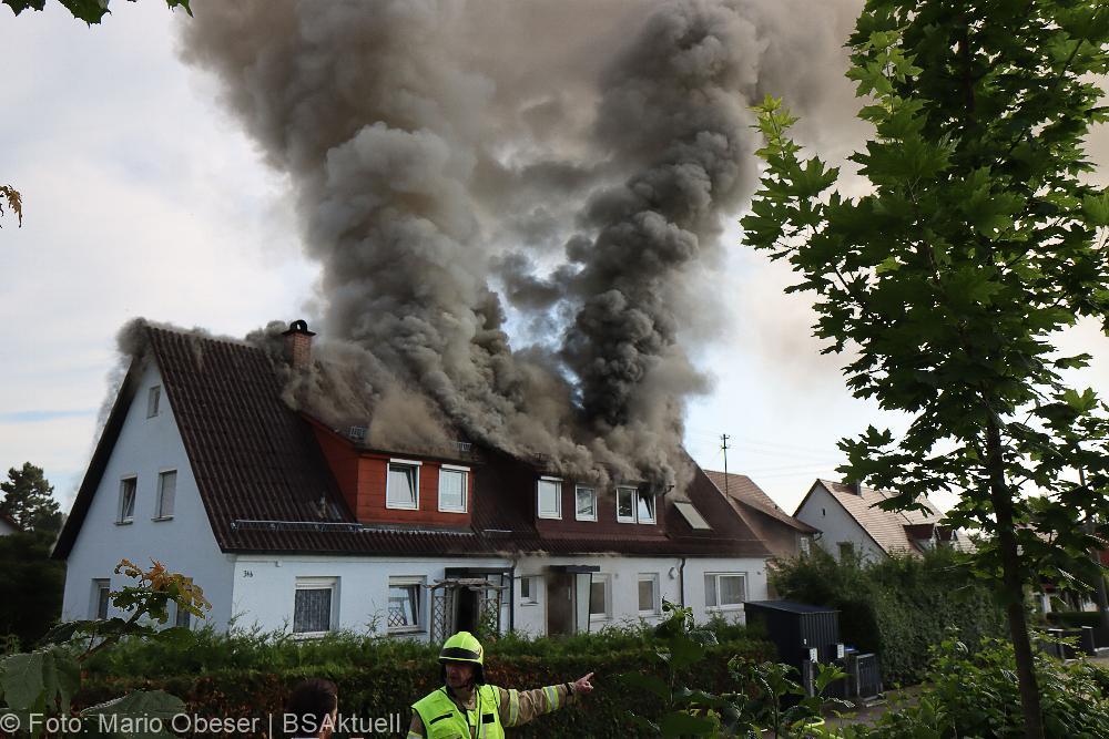 Brand Reihenhaus am 10.07.2021 in Ichenhausen