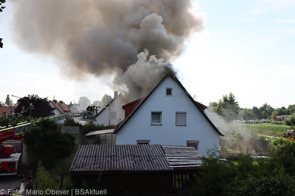 Brand Reihenhaus am 10.07.2021 in Ichenhausen