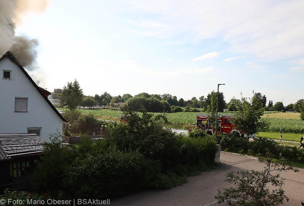 Brand Reihenhaus am 10.07.2021 in Ichenhausen