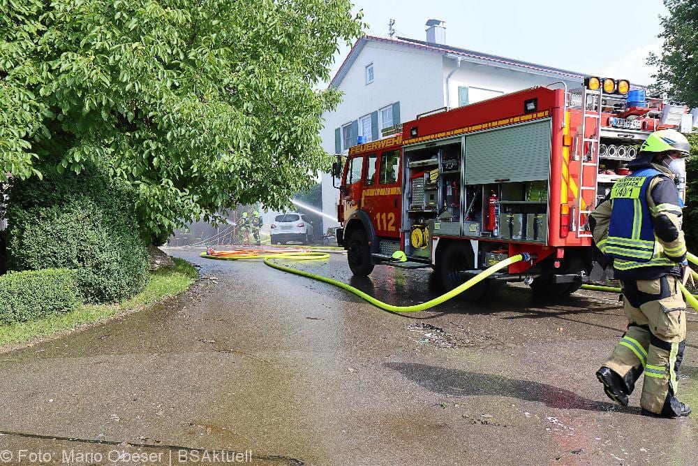 Brand Stadl Strohballen Deisenhausen