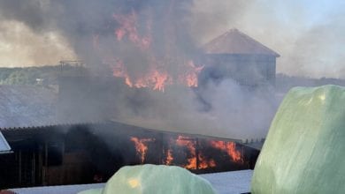 Brand Stadl Strohballen Deisenhausen