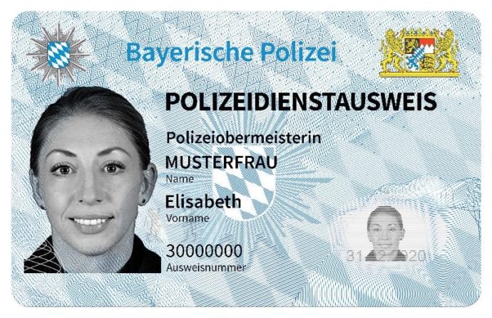 Polizeidienstausweis der Polizei Bayern