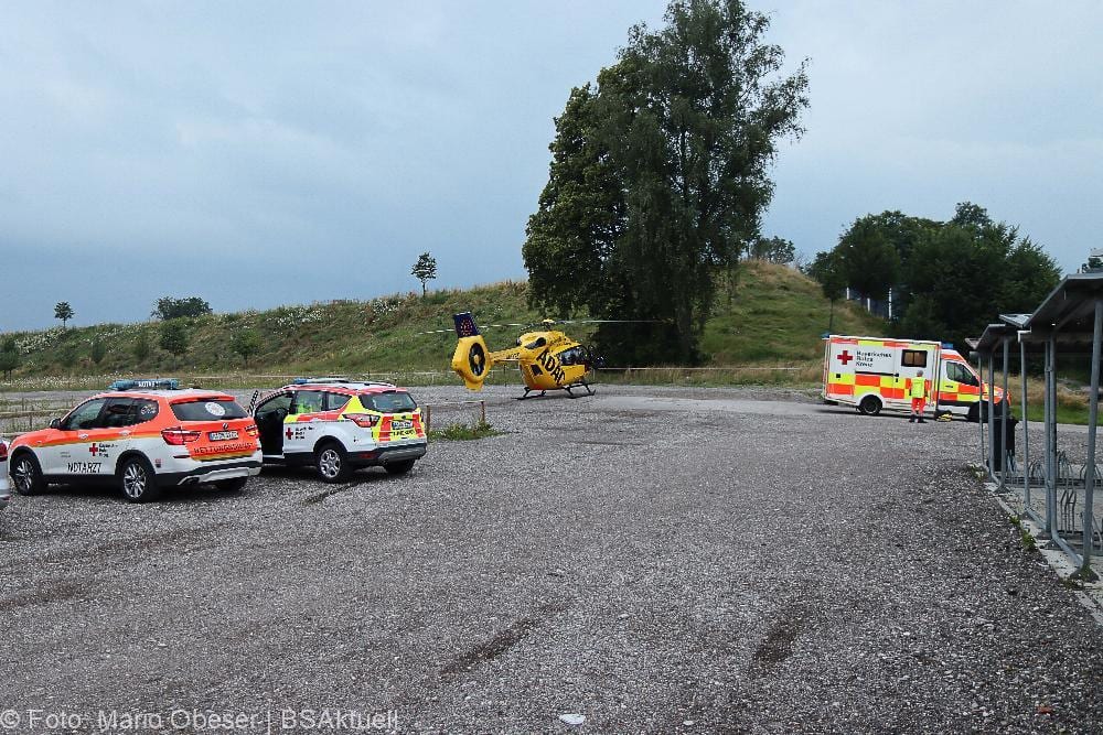 Unfall mit Feuerschale in Jettingen-Scheppach am 17.07.2021