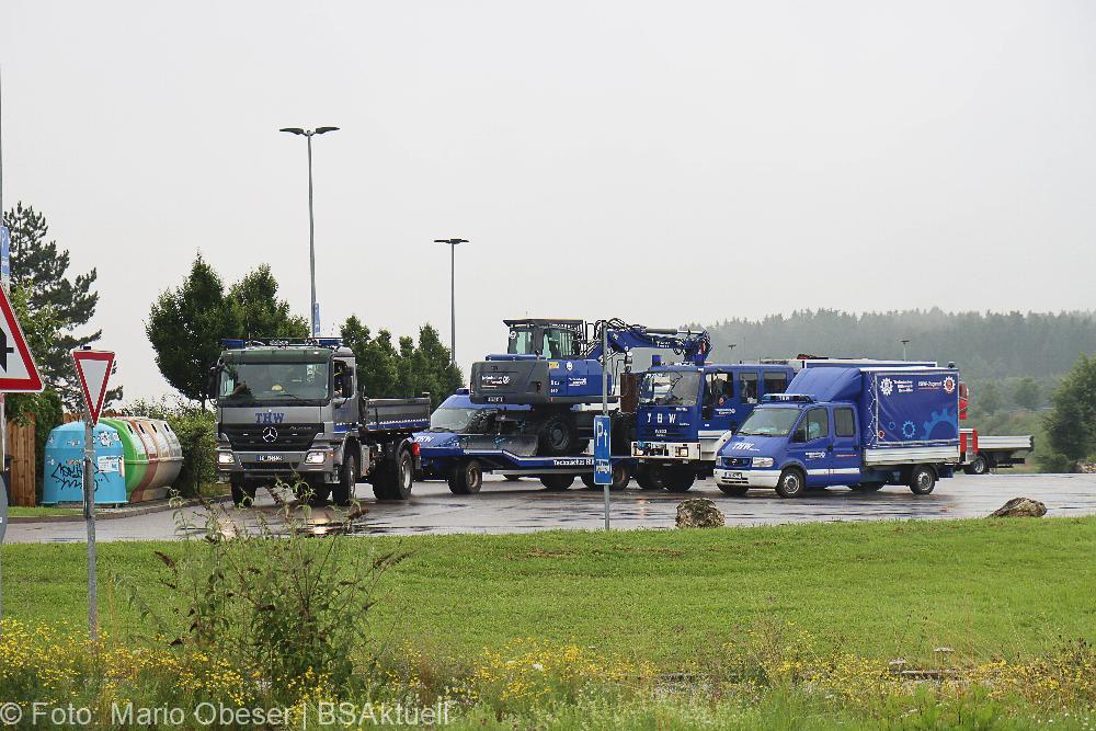 Das THW Günzubrg, Neu-Ulm, Kaufbeuren und Memmingen auf dem Weg zum Hilfseinsatz nach Rheinland-Pfalz