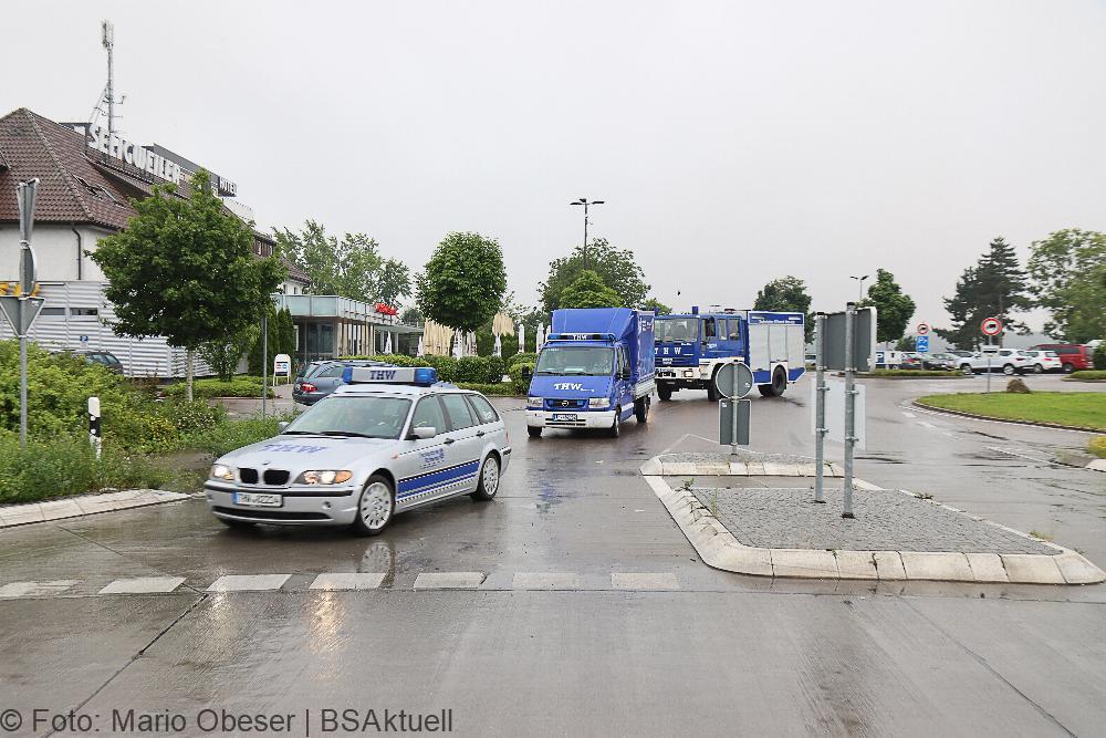 Das THW Günzubrg, Neu-Ulm, Kaufbeuren und Memmingen auf dem Weg zum Hilfseinsatz nach Rheinland-Pfalz