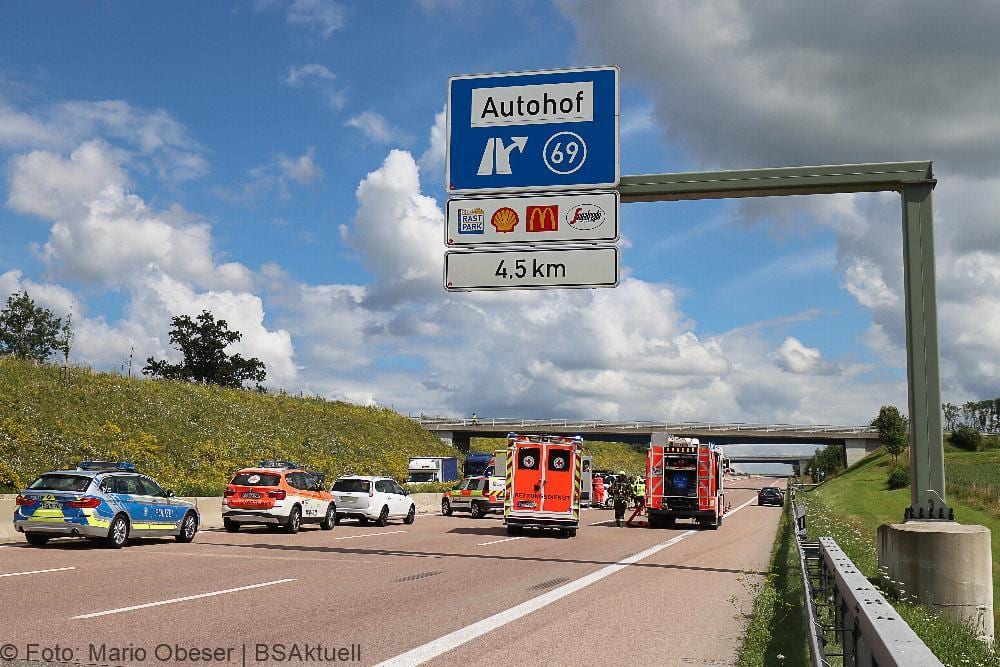 Verkehrsunfall A8 zwischen Günzburg und Burgau am 16.07.2021