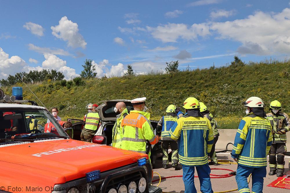 Verkehrsunfall A8 zwischen Günzburg und Burgau am 16.07.2021