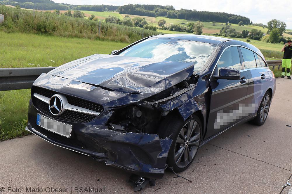 Verkehrsunfall A8 zwischen Günzburg und Burgau am 16.07.2021