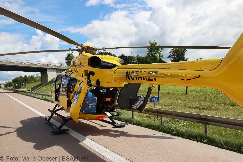 Verkehrsunfall A8 zwischen Günzburg und Burgau am 16.07.2021