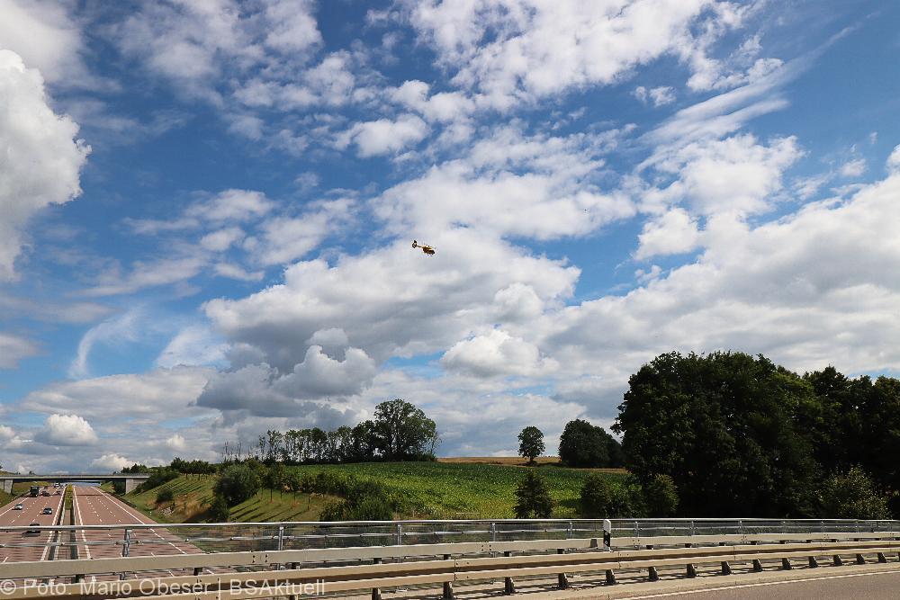 Verkehrsunfall A8 zwischen Günzburg und Burgau am 16.07.2021