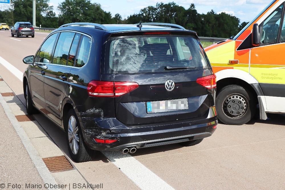 Unfall auf der A8 bei Burgau am 16.07.2021