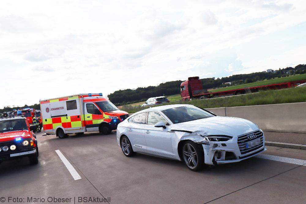 Unfall auf der A8 bei Burgau am 16.07.2021