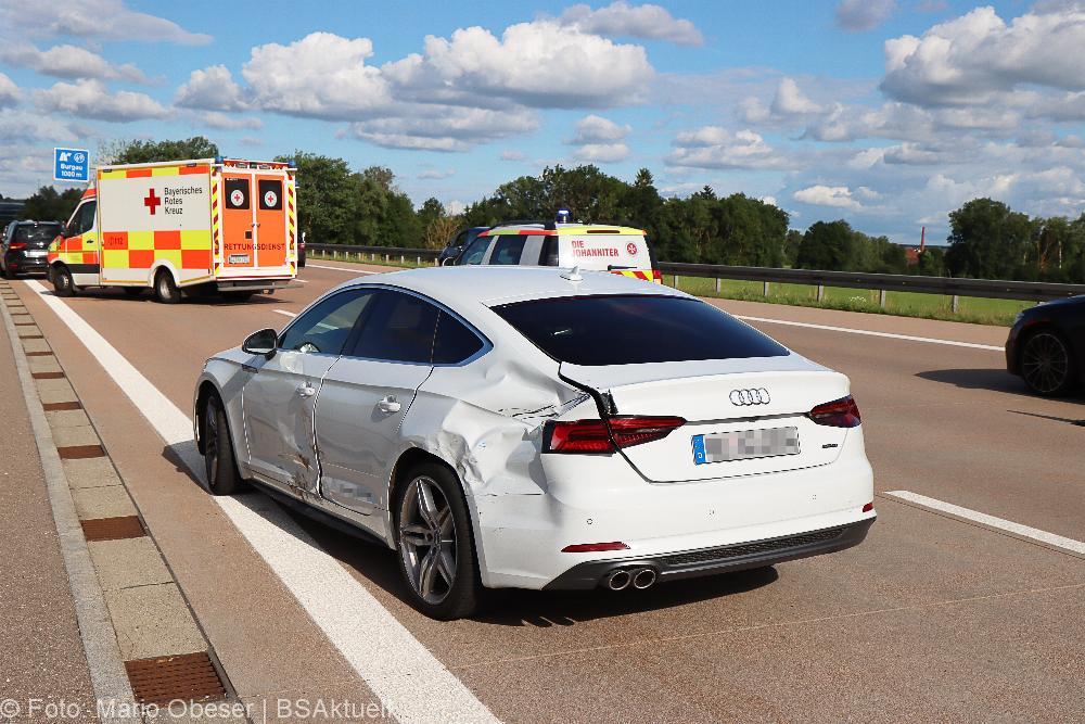 Unfall auf der A8 bei Burgau am 16.07.2021