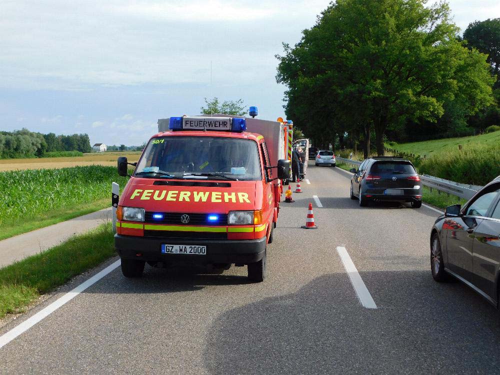 Unfall Hoeselhurst Unterbleichen B16
