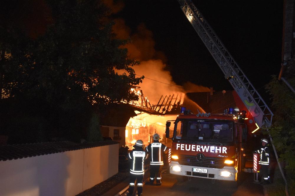 Brand Pforzen landwirtschaftliches Anwesen