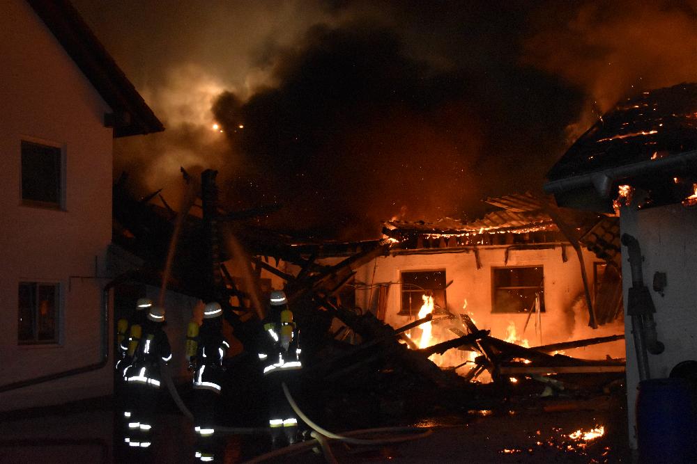 Brand Pforzen landwirtschaftliches Anwesen