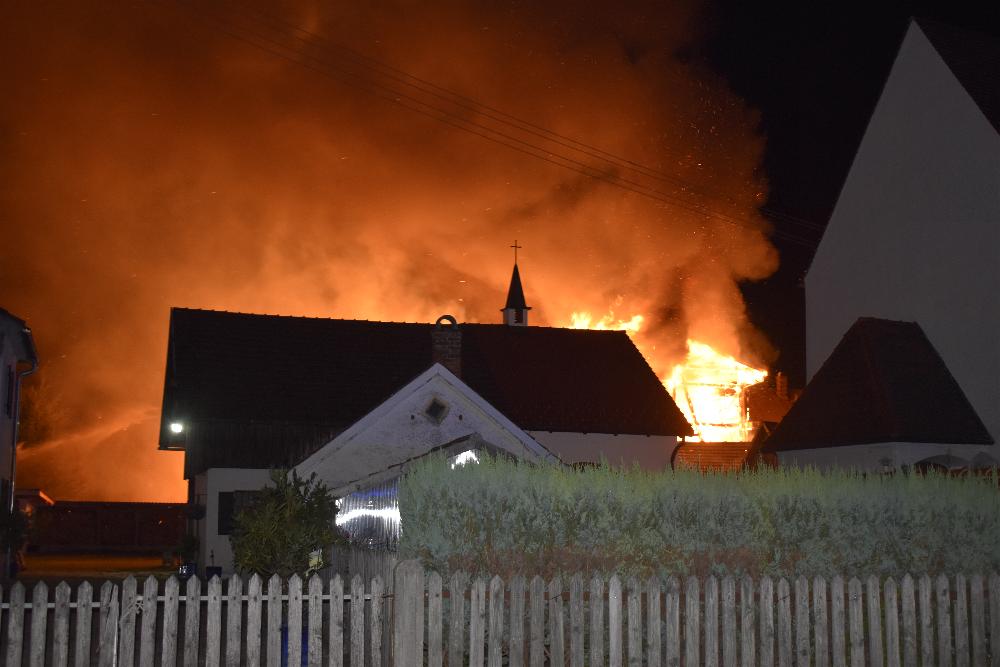 Brand Pforzen landwirtschaftliches Anwesen