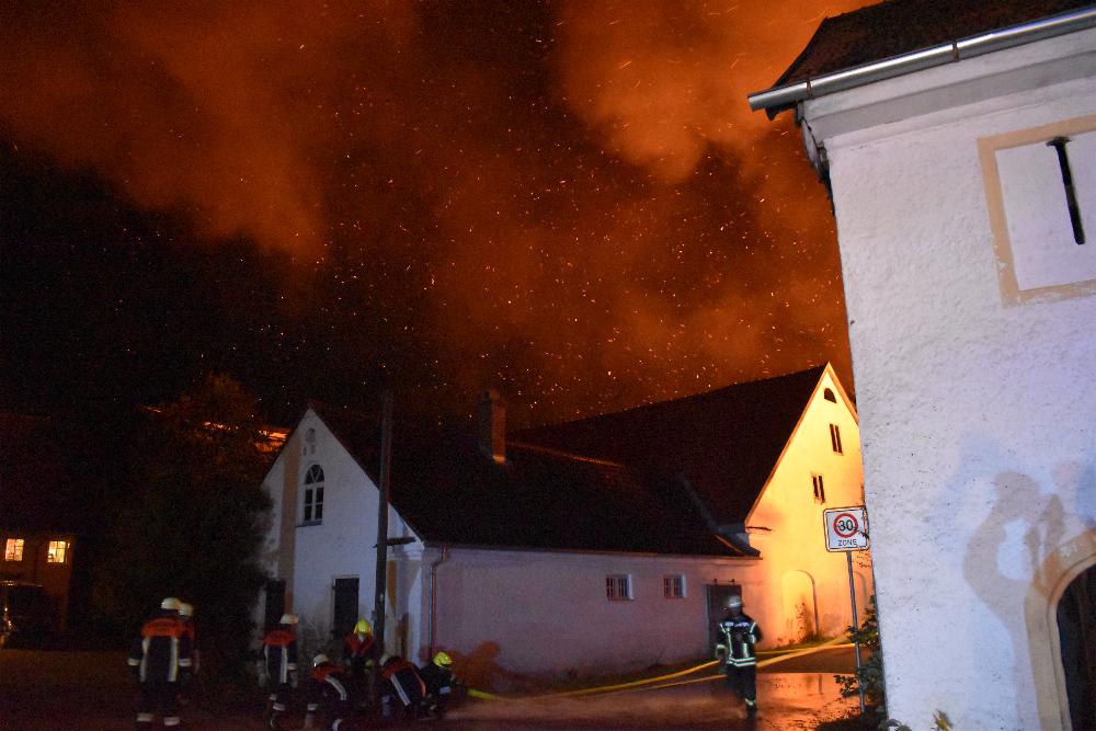 Brand Pforzen landwirtschaftliches Anwesen