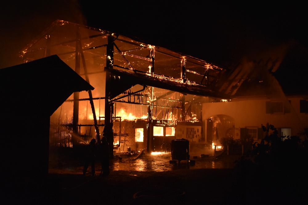 Brand Pforzen landwirtschaftliches Anwesen