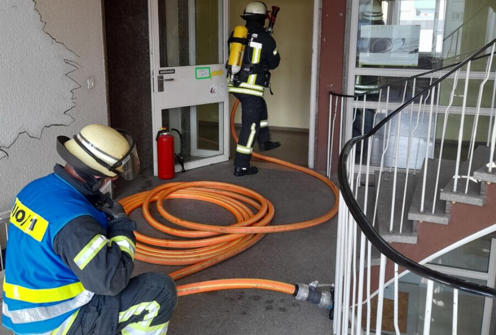 Feuerwehr Neu-Ulm Übung LEW-Gebäude