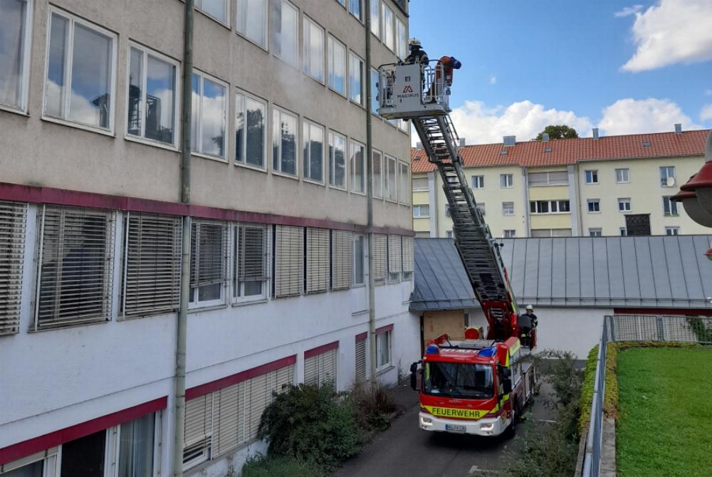 Feuerwehr Neu-Ulm Übung LEW-Gebäude