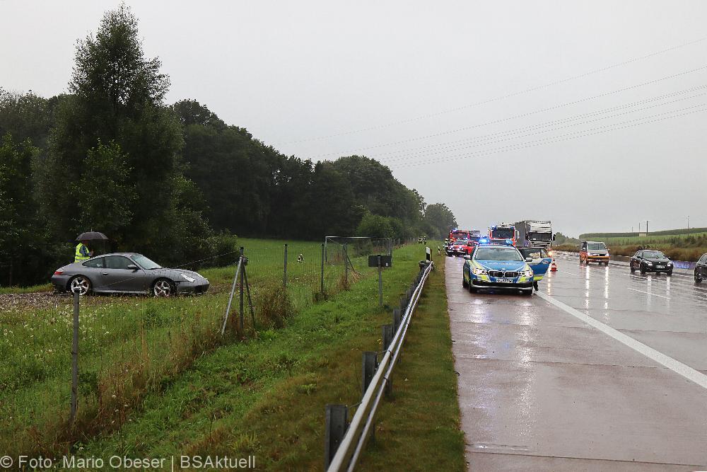Unfall A8 am 30.08.2021 zw. Günzburg und Burgau