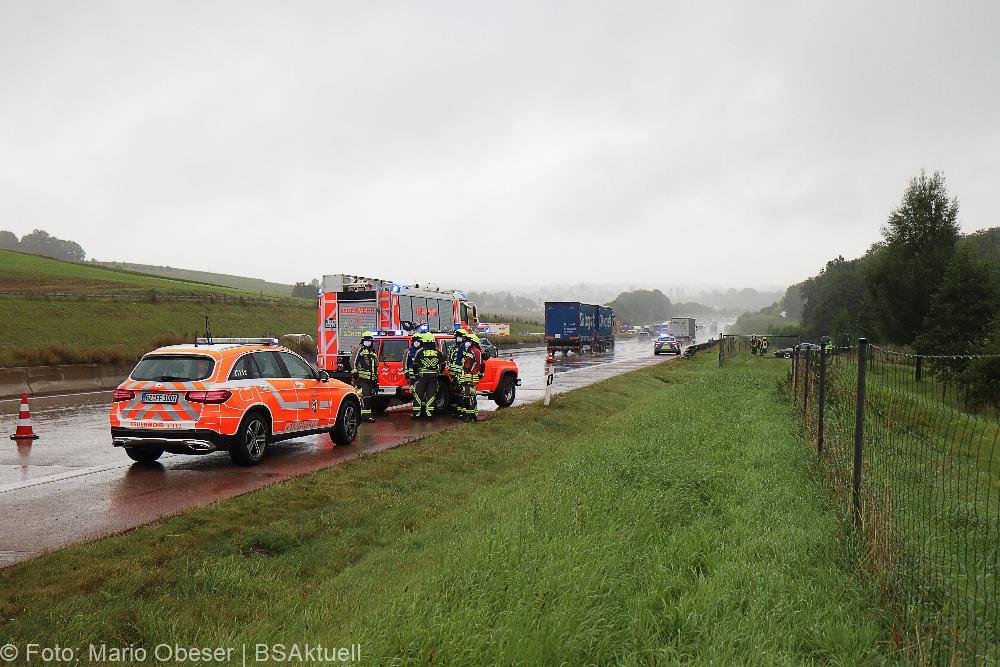Unfall A8 am 30.08.2021 zw. Günzburg und Burgau