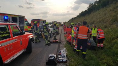 Unfall A8 Leipheim 21.08.2021