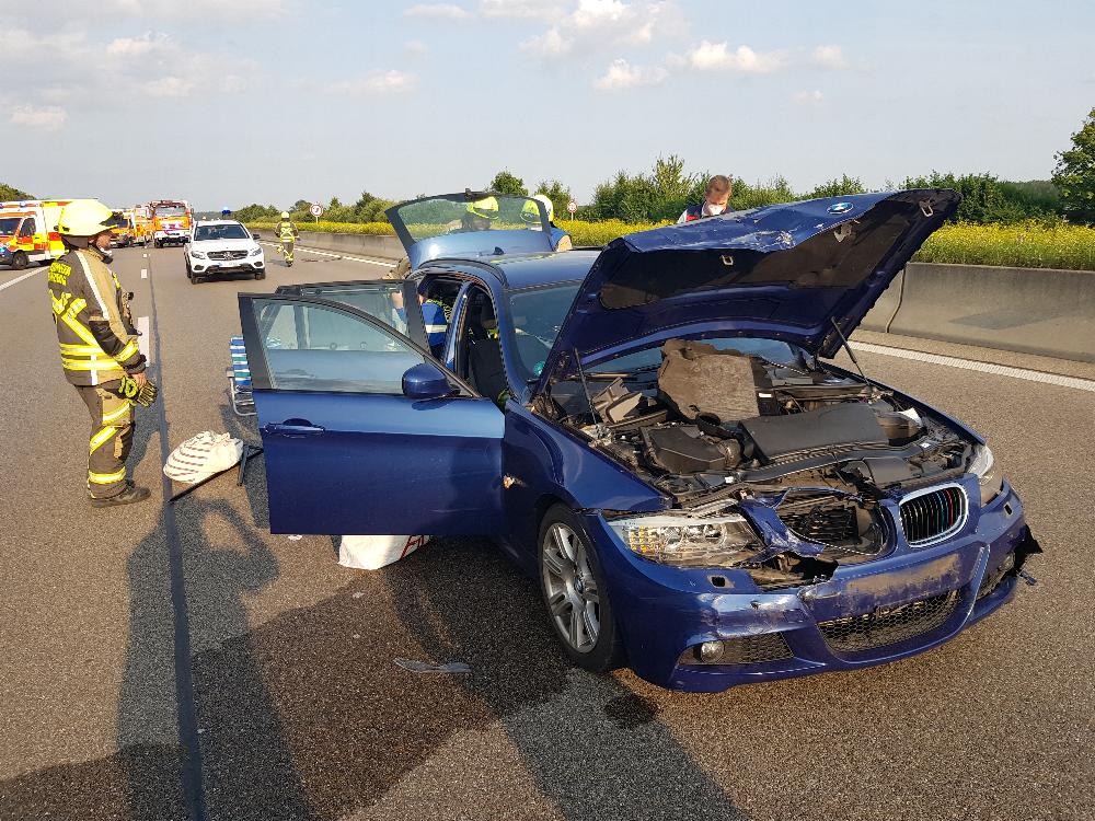 Unfall A8 Leipheim 21.08.2021