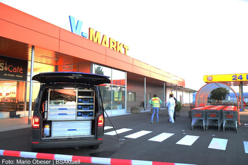 Geldautomat Ichenhausen V-Markt gesprengt