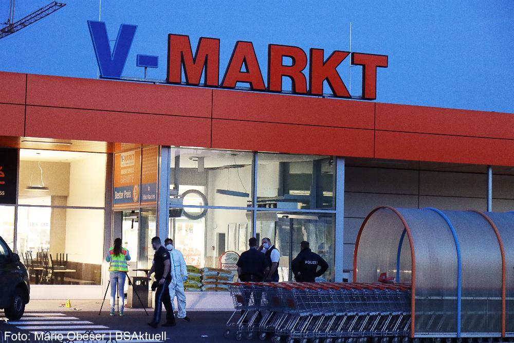Geldautomat Ichenhausen V-Markt gesprengt