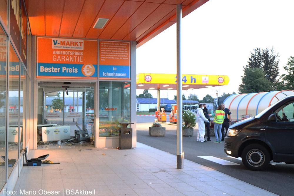 Geldautomat Ichenhausen V-Markt gesprengt