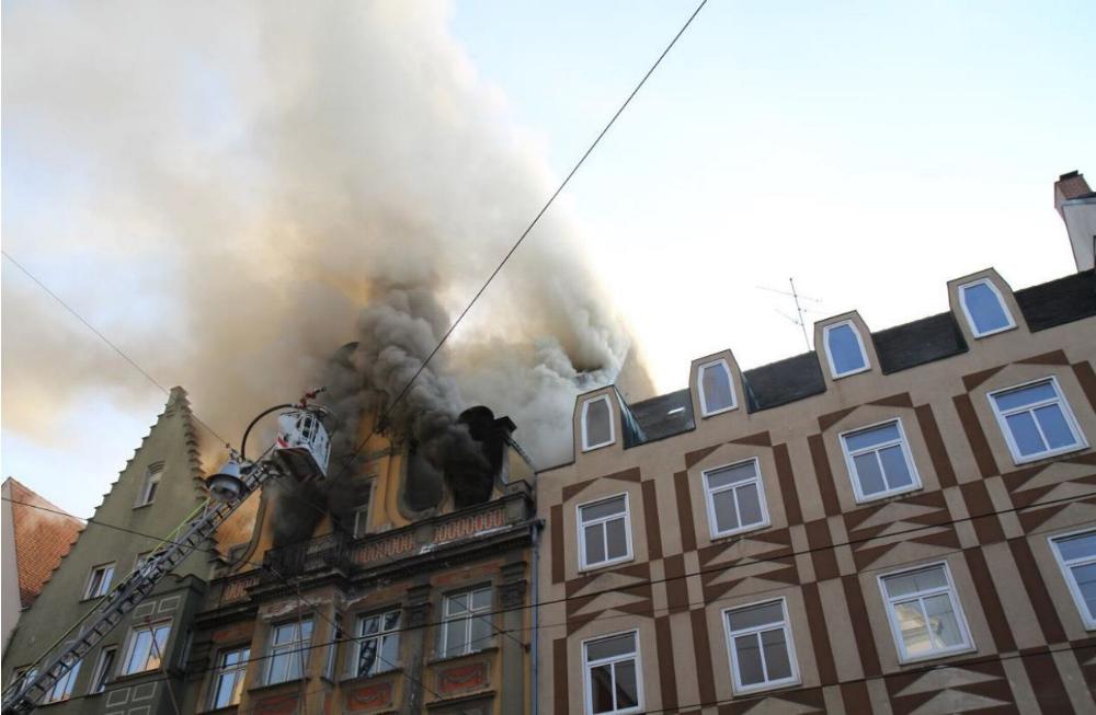 Dachstuhlbrand Augsburg 10092021