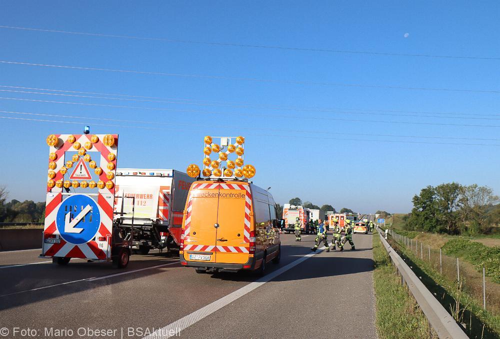 Unfall A8 Guenzburg-Leipheim 25092021
