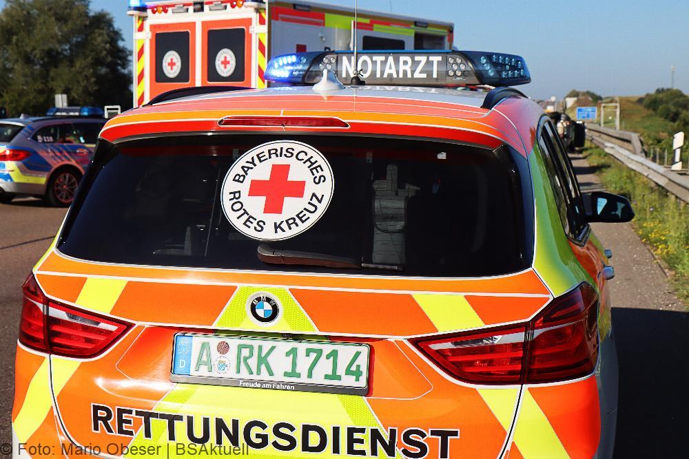 Unfall A8 Guenzburg-Leipheim 25092021