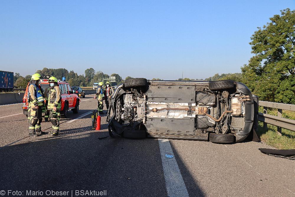 Unfall A8 Guenzburg-Leipheim 25092021