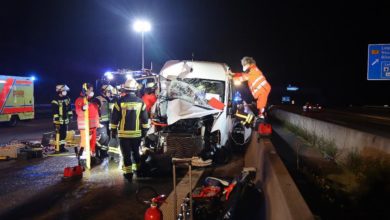 Unfall A8 Transporter Lkw Leipheim am 01.09.2021