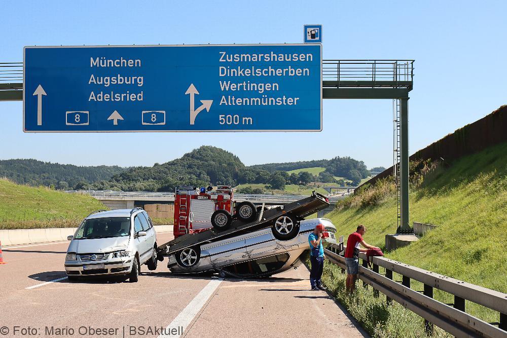 Unfall A8 bei Zusmarshausen am 05.09.2021