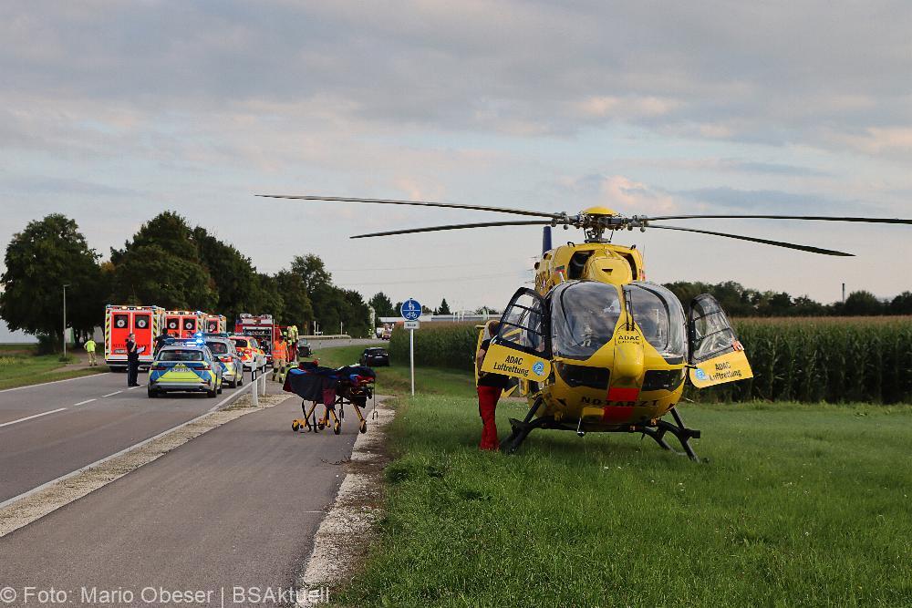 Unfall B16 Ichenhausen 12092021