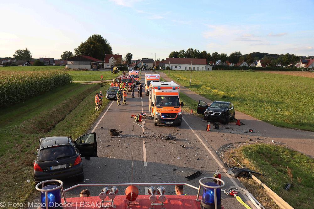Unfall B16 Ichenhausen 12092021