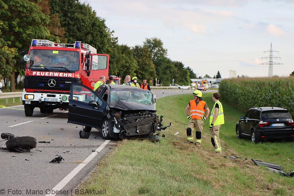 Unfall B16 Ichenhausen 12092021