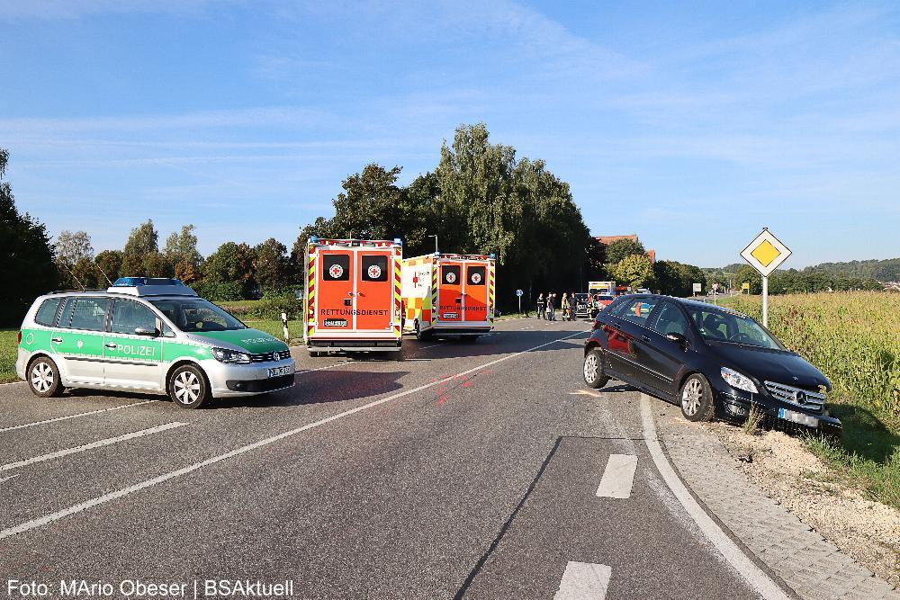 Unfall B300 bei Ursberg