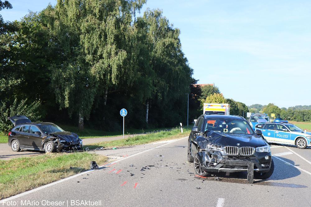 Unfall B300 bei Ursberg