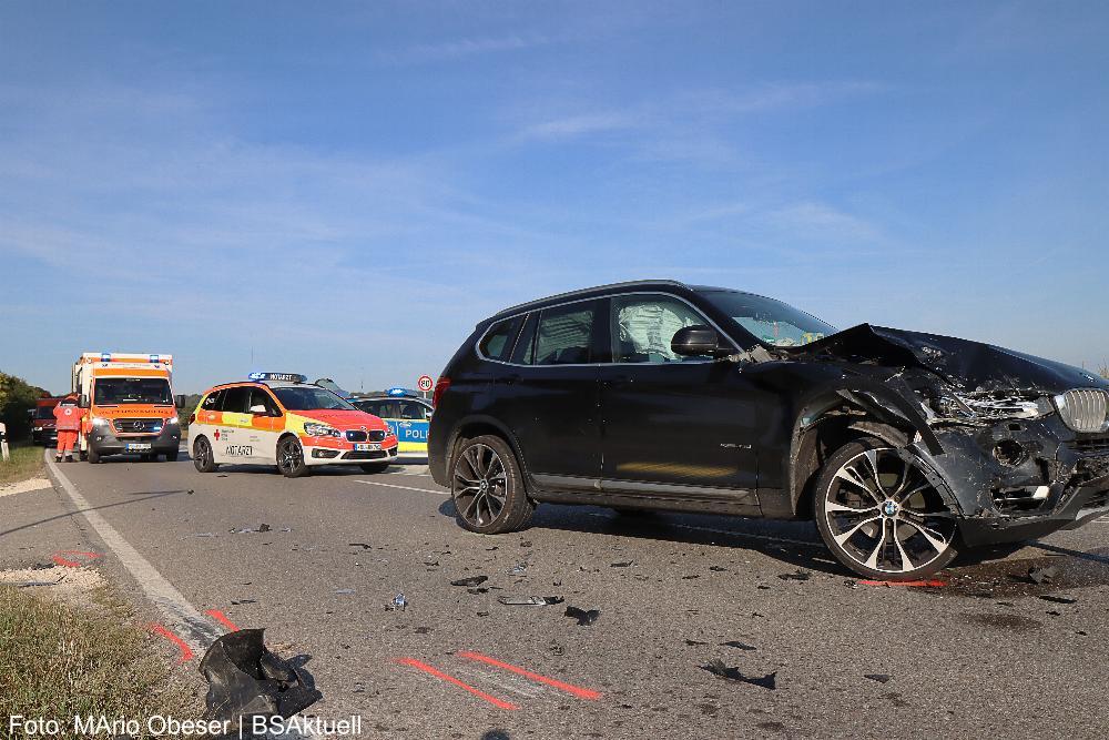 Unfall B300 bei Ursberg