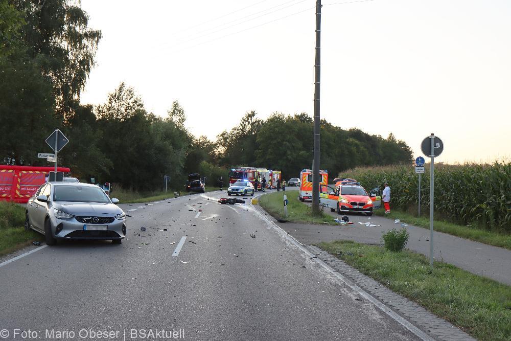 Unfall Steinheim Neu-Ulm Motorrad Pkw 07092021