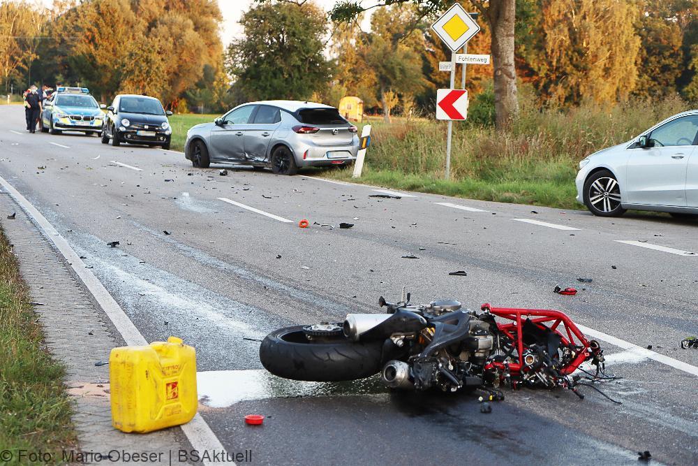 Unfall Steinheim Neu-Ulm Motorrad Pkw 07092021