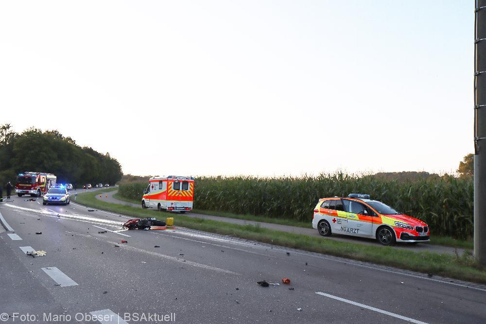 Unfall Steinheim Neu-Ulm Motorrad Pkw 07092021