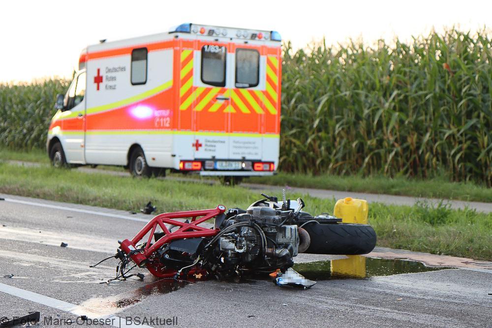 Unfall Steinheim Neu-Ulm Motorrad Pkw 07092021