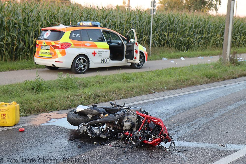 Unfall Steinheim Neu-Ulm Motorrad Pkw 07092021