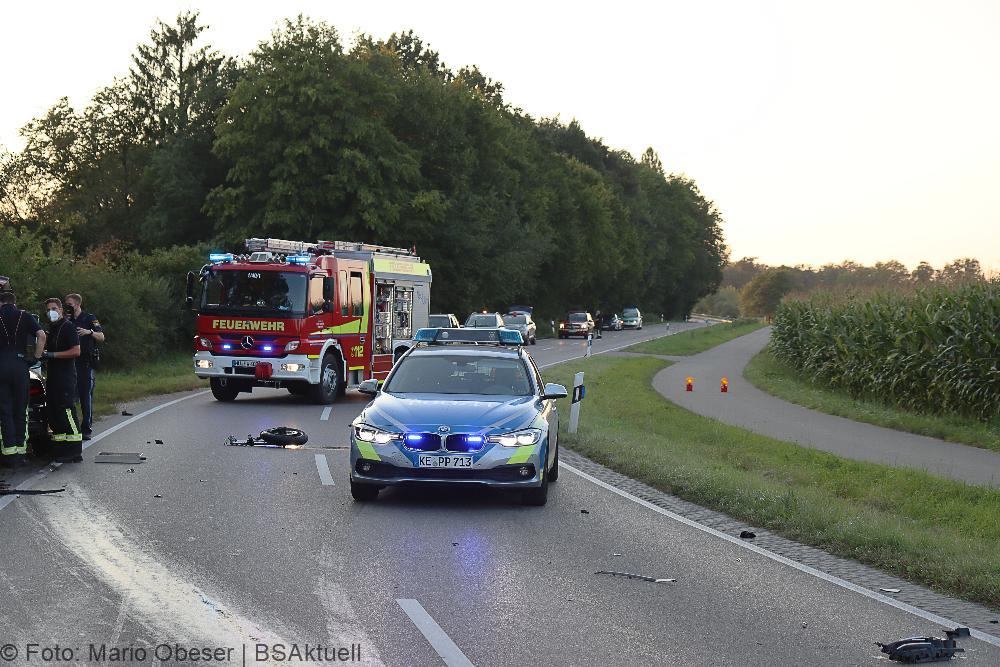 Unfall Steinheim Neu-Ulm Motorrad Pkw 07092021